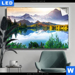 Leuchtbild Sonniger Tag Am Bergsee Querformat Produktvorschau mit dem Bild Sonniger Tag am Bergsee im Format Querformat.