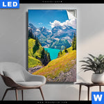 Leuchtbild Sonniger Tag Am Gletscher Hochformat Produktvorschau mit dem Bild Sonniger Tag am Gletscher im Format Hochformat.