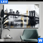 Leuchtbild Stadt Der Goldenen Traeume Querformat Produktvorschau mit dem Bild Stadt der goldenen Träume im Format Querformat.