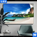 Leuchtbild Strand In Thailand Querformat Produktvorschau mit dem Bild Strand in Thailand im Format Querformat.