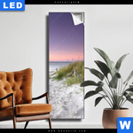 Leuchtbild Strandweg Im Sonnenuntergang Schmal Produktvorschau mit dem Bild Strandweg im Sonnenuntergang im Format Schmal.