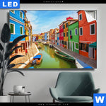 Leuchtbild Strassen Von Venedig Querformat Produktvorschau mit dem Bild Straßen von Venedig im Format Querformat.