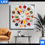 Leuchtbild Superfoods Im Farbkreis Quadrat Produktvorschau mit dem Bild Superfoods im Farbkreis im Format Quadrat.