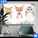 Leuchtbild Tiere Des Waldes Querformat Produktvorschau mit dem Bild Tiere des Waldes im Format Querformat.