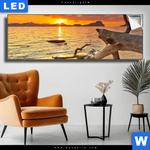 Leuchtbild Traumhafte Meereskulisse Panorama Produktvorschau mit dem Bild Traumhafte Meereskulisse im Format Panorama.