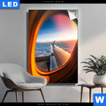 Leuchtbild Ueber Den Wolken Hochformat Produktvorschau mit dem Bild Über den Wolken im Format Hochformat.