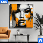 Leuchtbild Urban Art Gesicht Quadrat Produktvorschau mit dem Bild Urban Art Gesicht im Format Quadrat.