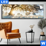 Leuchtbild Verzauberte Winterlandschaft Panorama Produktvorschau mit dem Bild Verzauberte Winterlandschaft im Format Panorama.
