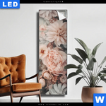Leuchtbild Vintage Blueten Im Retro Stil Schmal Produktvorschau mit dem Bild Vintage Blüten im Retro-Stil im Format Schmal.
