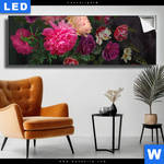 Leuchtbild Vintage Blumen No 2 Panorama Produktvorschau mit dem Bild Vintage Blumen No. 2 im Format Panorama.