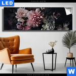 Leuchtbild Vintage Blumen Panorama Produktvorschau mit dem Bild Vintage Blumen im Format Panorama.