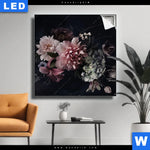 Leuchtbild Vintage Blumen Quadrat Produktvorschau mit dem Bild Vintage Blumen im Format Quadrat.