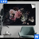 Leuchtbild Vintage Blumen Querformat Produktvorschau mit dem Bild Vintage Blumen im Format Querformat.