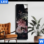 Leuchtbild Vintage Blumen Schmal Produktvorschau mit dem Bild Vintage Blumen im Format Schmal.