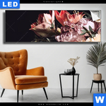 Leuchtbild Vintage Blumenstrauss Panorama Produktvorschau mit dem Bild Vintage Blumenstrauß im Format Panorama.