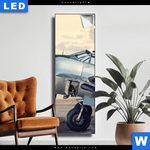 Leuchtbild Vintage Flugzeug Schmal Produktvorschau mit dem Bild Vintage Flugzeug im Format Schmal.