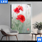 Leuchtbild Vintage Klatschmohn Hochformat Produktvorschau mit dem Bild Vintage Klatschmohn im Format Hochformat.