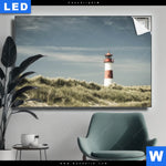 Leuchtbild Vintage Leuchtturm Querformat Produktvorschau mit dem Bild Vintage Leuchtturm im Format Querformat.