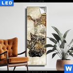 Leuchtbild Vintage Nashorn Schmal Produktvorschau mit dem Bild Vintage Nashorn im Format Schmal.