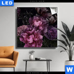 Leuchtbild Vintage Pfingstrosen Quadrat Produktvorschau mit dem Bild Vintage Pfingstrosen im Format Quadrat.