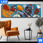 Leuchtbild Vintage Silberloeffel Mit Gewuerzen Panorama Produktvorschau mit dem Bild Vintage Silberlöffel mit Gewürzen im Format Panorama.