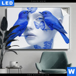 Leuchtbild Vogelfreunde Querformat Produktvorschau mit dem Bild Vogelfreunde im Format Querformat.