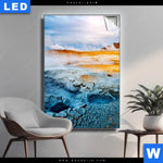 Leuchtbild Vulkan Island Hochformat Produktvorschau mit dem Bild Vulkan Island im Format Hochformat.