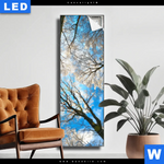 Leuchtbild Wald Im Winter Schmal Produktvorschau mit dem Bild Wald im Winter im Format Schmal.