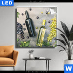 Leuchtbild Weingenuss Quadrat Produktvorschau mit dem Bild Weingenuss im Format Quadrat.