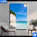 Leuchtbild Weisse Kreidefelswand Am Meer Hochformat Produktvorschau mit dem Bild Weiße Kreidefelswand am Meer im Format Hochformat.