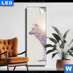 Leuchtbild Wolf Wald No 1 Schmal Produktvorschau mit dem Bild Wolf & Wald No.1 im Format Schmal.