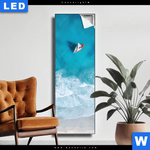 Leuchtbild Yacht Im Meer Schmal Produktvorschau mit dem Bild Yacht im Meer im Format Schmal.