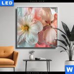 Leuchtbild Zarte Bluetenpracht Quadrat Produktvorschau mit dem Bild Zarte Blütenpracht im Format Quadrat.