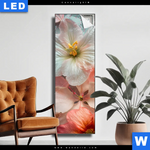 Leuchtbild Zarte Bluetenpracht Schmal Produktvorschau mit dem Bild Zarte Blütenpracht im Format Schmal.