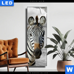 Leuchtbild Zebra In Afrika Schmal Produktvorschau mit dem Bild Zebra in Afrika im Format Schmal.
