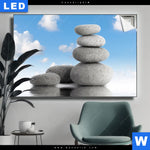 Leuchtbild Zen Spa Steine Querformat Produktvorschau mit dem Bild Zen Spa Steine im Format Querformat.
