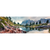 Motivvorschau Leuchtbild Panorama Dramatischer Morgenblick am See