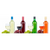 Motivvorschau Leuchtbild Panorama Wein in Flaschen und Gläsern