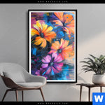 Poster Abstrakte Blumenpracht Hochformat Produktvorschau mit dem Bild Abstrakte Blumenpracht im Format Hochformat.