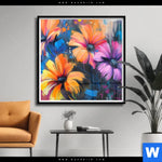 Poster Abstrakte Blumenpracht Quadrat Produktvorschau mit dem Bild Abstrakte Blumenpracht im Format Quadrat.