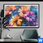 Poster Abstrakte Blumenpracht Querformat Produktvorschau mit dem Bild Abstrakte Blumenpracht im Format Querformat.