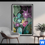 Poster Abstrakte Bunte Blasen Hochformat Produktvorschau mit dem Bild Abstrakte Bunte Blasen im Format Hochformat.