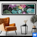 Poster Abstrakte Bunte Blasen Panorama Produktvorschau mit dem Bild Abstrakte Bunte Blasen im Format Panorama.