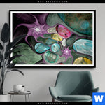 Poster Abstrakte Bunte Blasen Querformat Produktvorschau mit dem Bild Abstrakte Bunte Blasen im Format Querformat.