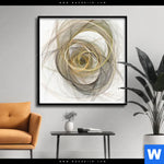 Poster Abstrakte Moderne Linienkunst Quadrat Produktvorschau mit dem Bild Abstrakte moderne Linienkunst im Format Quadrat.