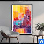 Poster Abstrakte Skyline Hochformat Produktvorschau mit dem Bild Abstrakte Skyline im Format Hochformat.