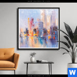 Poster Abstrakte Skyline No 2 Quadrat Produktvorschau mit dem Bild Abstrakte Skyline No.2 im Format Quadrat.