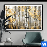 Poster Abstrakter Birkenwald Querformat Produktvorschau mit dem Bild Abstrakter Birkenwald im Format Querformat.