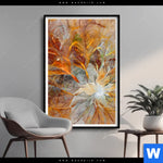 Poster Abstrakter Bluetenzauber In Orange Hochformat Produktvorschau mit dem Bild Abstrakter Blütenzauber in orange im Format Hochformat.