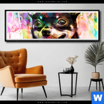Poster Abstrakter Chihuahua Panorama Produktvorschau mit dem Bild Abstrakter Chihuahua im Format Panorama.